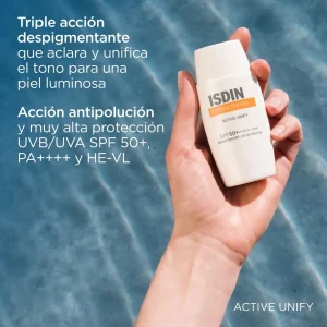 Protector Solar Facial Isdin Fotoultra 100 Active Unify SPF 50+
