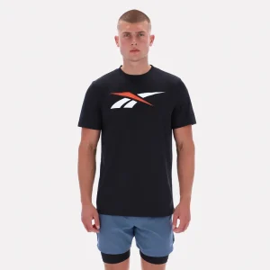 Camiseta Reebok Running SS Dotted Vector Tee Negra