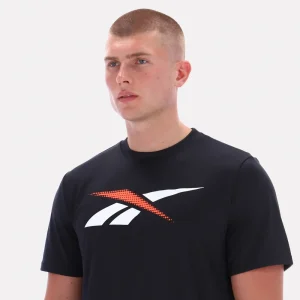 Camiseta Reebok Running SS Dotted Vector Tee Negra