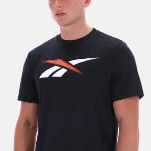 Camiseta Reebok Running SS Dotted Vector Tee Negra