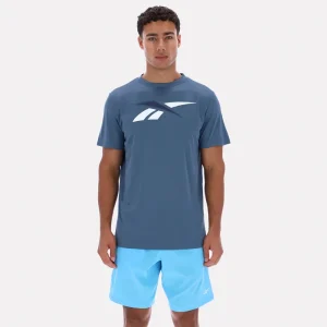 Camiseta Reebok Running SS Dotted Vector Tee Azul