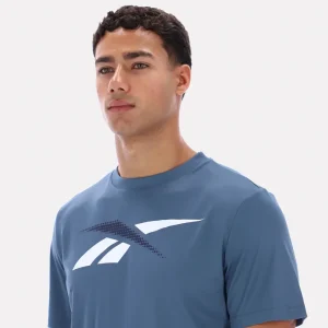 Camiseta Reebok Running SS Dotted Vector Tee Azul