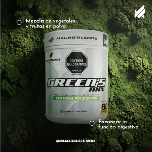 Vitaminas Macroblends Green's Mix 60 Servicios Green Passion