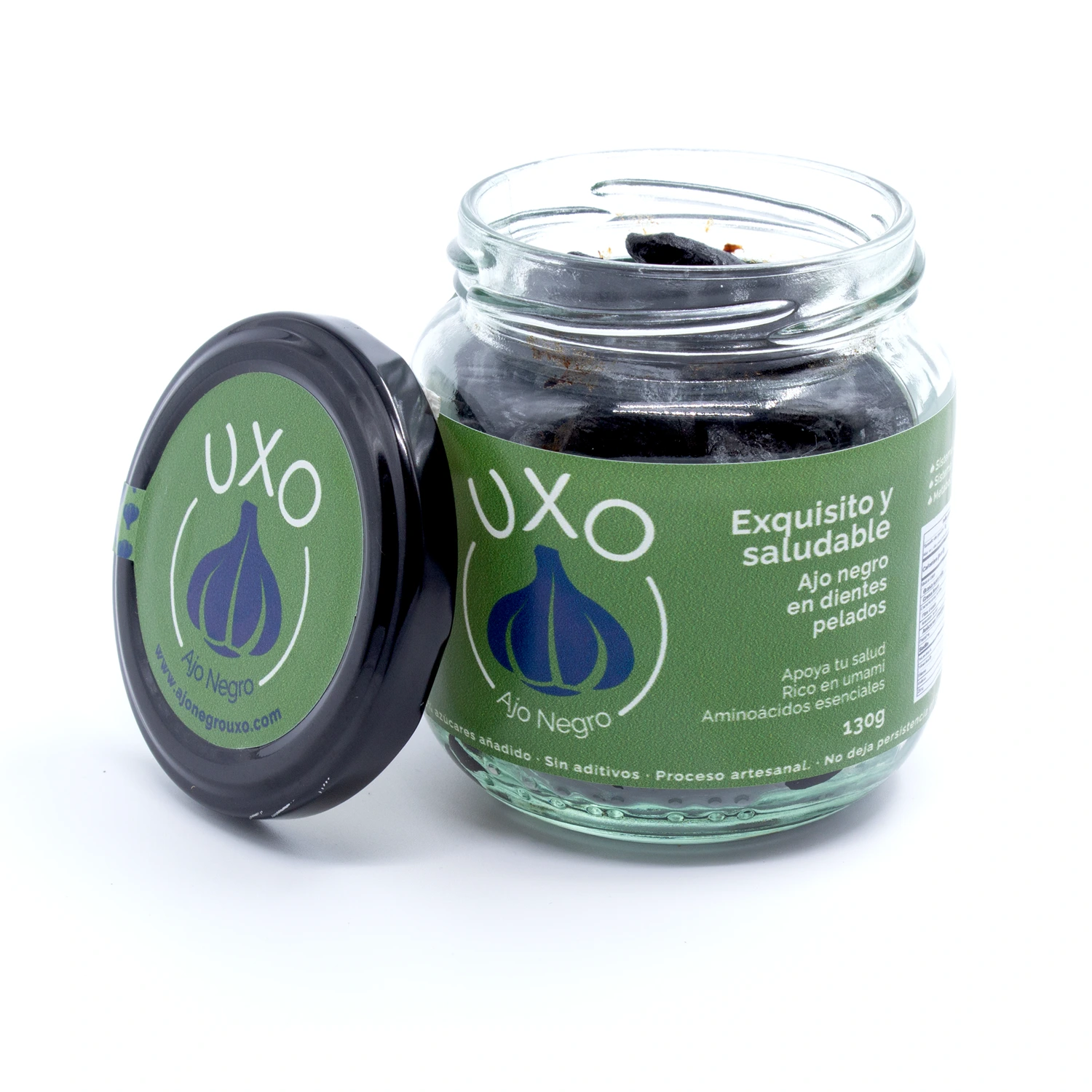 Gomitas - Diente de ajo negro UXO pelado 130g