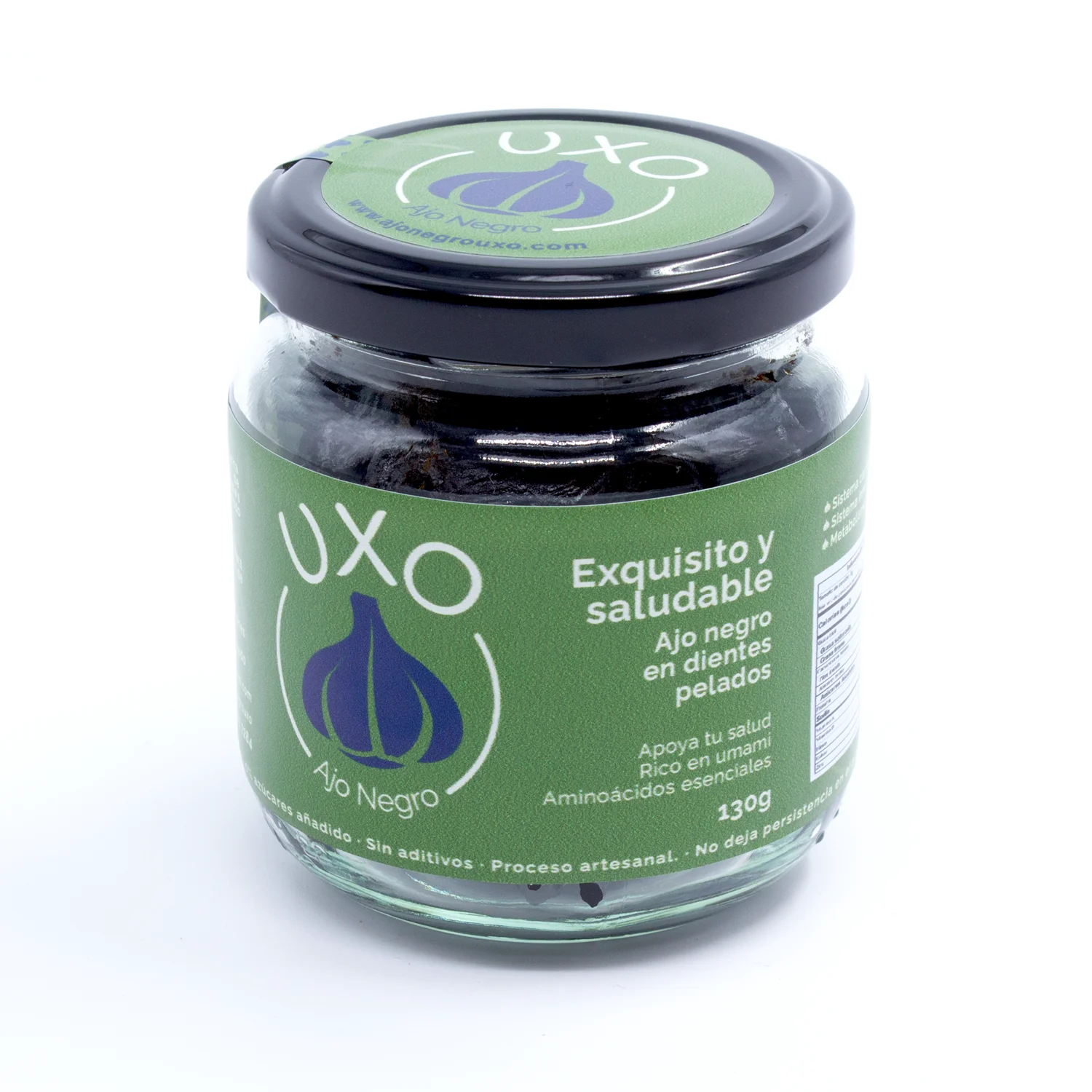 Gomitas - Diente de ajo negro UXO pelado 130g - Imagen 2