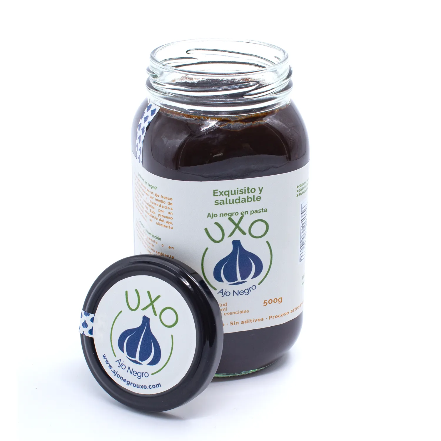 Pasta pura de Ajo Negro UXO (500g) 100% Natural, práctica y deliciosa