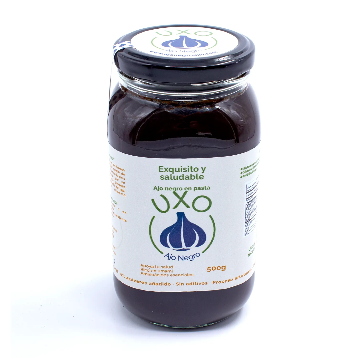 Pasta pura de Ajo Negro UXO (500g) 100% Natural, práctica y deliciosa - Imagen 3